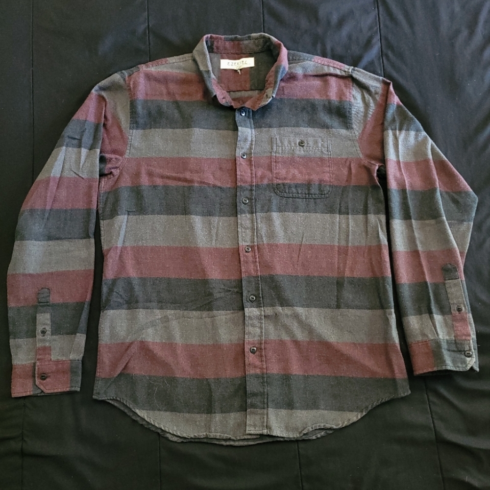 Ezekiel Flannel Shirt (Red/Grey/Black)